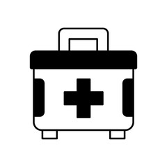 Medical kit Glyph Vector Icon that can easily edit or modify 

