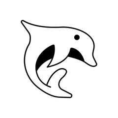 Aquatic animal Glyph Vector Icon that can easily edit or modify