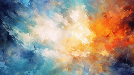 Abstract painting art Modern impressionism technique. Wall poster print template.