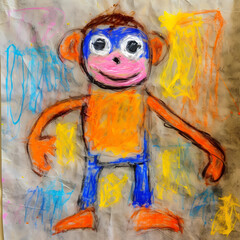 Drawing of a monkey, Generative AI