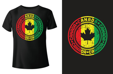 Canada typography t-shirt design and vector