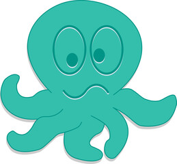 octopus character illustration vector