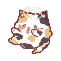 Unconscious calico cat