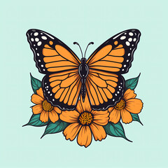 Obraz na płótnie Canvas Butterfly illustration, Generative AI