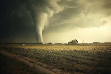 Severe Tornado. Natural disaster. Generative AI
