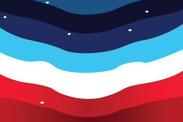 Naklejka premium Abstract 4th of July gradient background in a flat design style. Abstract independence day background. Abstract Fourth of July vector background.