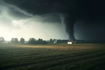Fotobehang Severe Tornado. Natural disaster. Generative AI © Snapshooter