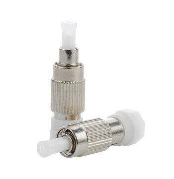 fiber optic connectors, ST, SC and FC isolated on transparent png
