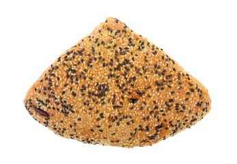 sesame bun bread on transparent png