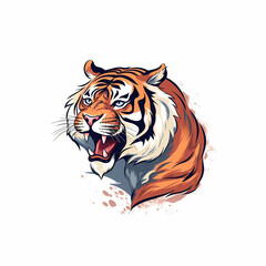 Tiger logo idea illustration, Generative AI