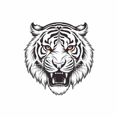 Tiger logo idea illustration, Generative AI