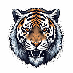 Tiger logo idea illustration, Generative AI