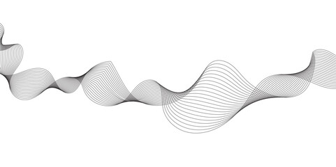 Abstract wave and curved blend lines on transparent background. Sound, music, volume background. Design for brochure, flyer, banner, template, wallpaper background and many more.