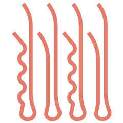 hair pin line icon,linear,outline,graphic,illustration
