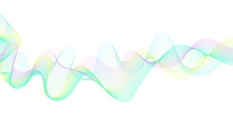 Abstract colorful flowing wave curved lines, frequency wavy sound, technology curve line background. Design used for technology, science, banner, template, wallpaper, business and many more.
