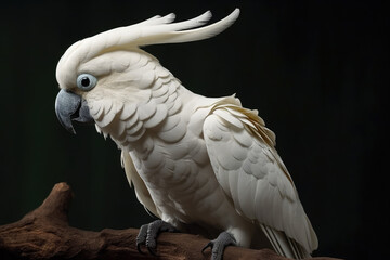White cockatoo parrot.