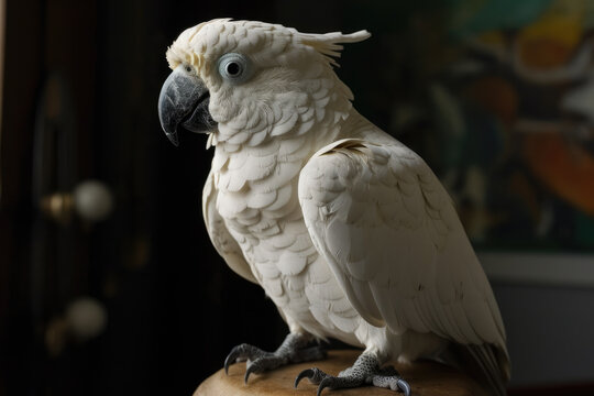White cockatoo parrot.