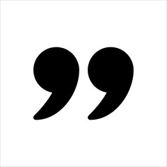 quote icon. quote icon vector for web design, UI, app isolated on white background.