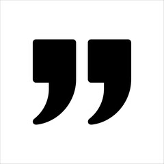quote icon. quote icon vector for web design, UI, app isolated on white background.