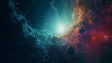 Naklejka premium 銀河 AI生成画像 ジェネレーティブAI