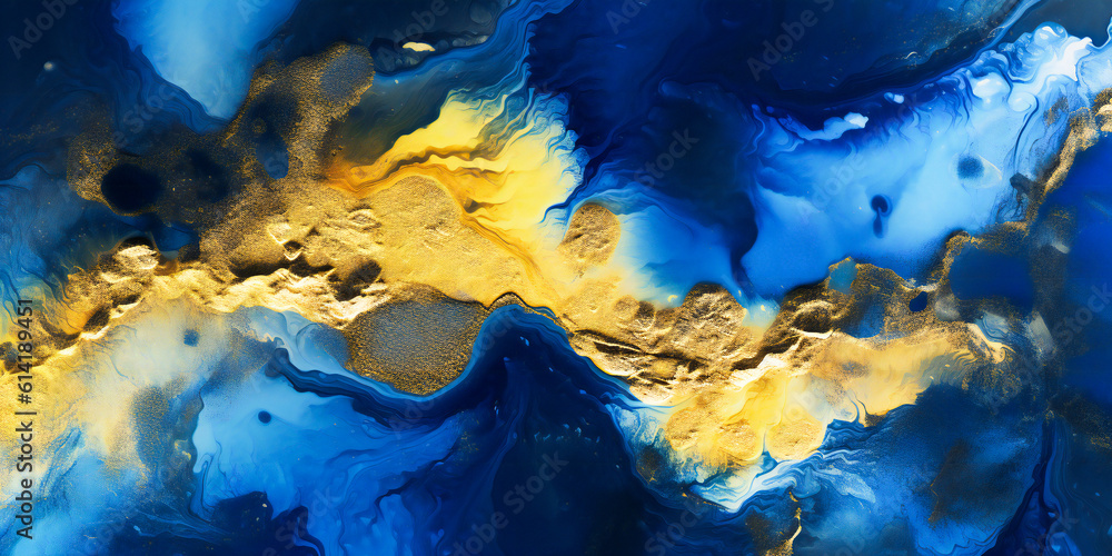 Poster abstract three dimensional textured color shapes. created with generative ai technology.