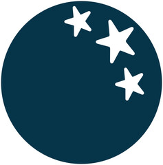 moon and stars at night