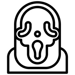 scream line icon,linear,outline,graphic,illustration