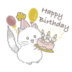 Miri little cat being happy with her daily life