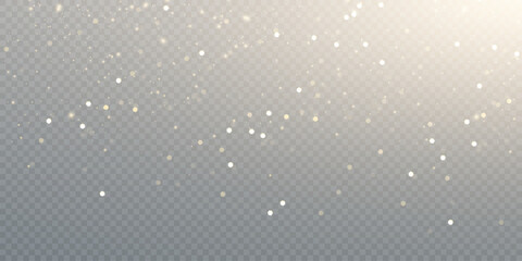 Light effect with lots of glittery glare particles shining on a transparent background.	