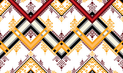 Geometric ethnic pattern. Navajo, Western, American, African,Aztec motif, traditional style. Design for background, wallpaper, clothing, wrapping, Batik, fabric,tile, and prints. Vector illustration.