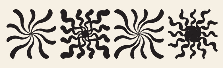 Fototapeta na wymiar Contemporary organic square shapes. Abstract modern trendy Matisse inspired minimal designs, Hand drawn Underwater algae & floral silhouette. Retro art prints.
