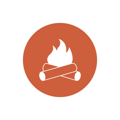 Bonfire Vector Icon with trendy background colors that can easily edit or modify

