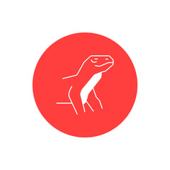 Lizard Vector Icon with trendy background colors that can easily edit or modify

