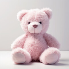 Pink teddy bear. Generative AI