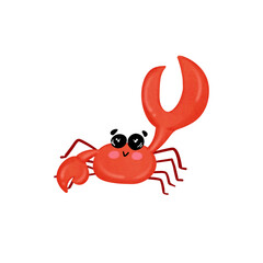 Cute crab letter y