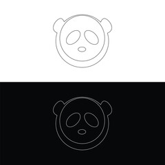 panda leaf logo design,panda logo template,Cute panda face,Love panda logo. cute Panda Logo design vector template. animal, asia, bamboo, heart, character, china, bear, black, pet, safari.