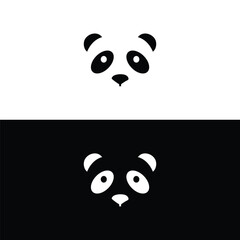 panda leaf logo design,panda logo template,Cute panda face,Love panda logo. cute Panda Logo design vector template. animal, asia, bamboo, heart, character, china, bear, black, pet, safari.