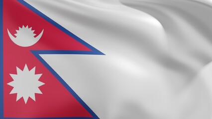 Nepal Flag 3d rendering