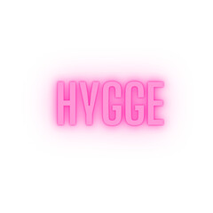Hygge lettering typography logo. Danish Hygge concept. Scandinavian folk motives. Phrase for posters banner template. Hygge in Danish means happiness or contentment. 