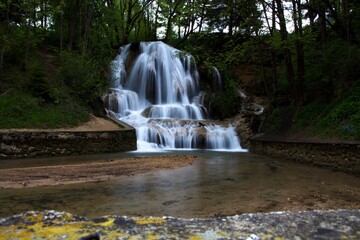 Fototapeta premium A waterfall after a strong storm