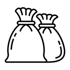 Rubbish Bags concept, disposal of household waste vector icon design, Housekeeping symbol, Home cleaning sign, Professional cleaners equipment stock illustration