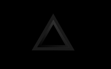 Black triangle on black background
