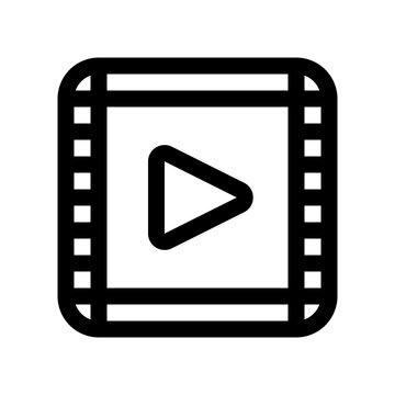 Editable movie clip, trailer vector icon. Movie, cinema, entertainment. Part of a big icon set family. Perfect for web and app interfaces, presentations, infographics, etc