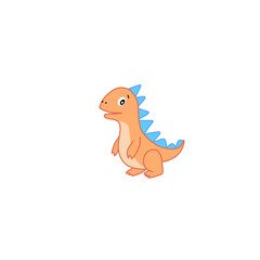 Cartoon orange dinosaur 