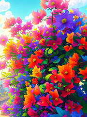 Obraz na płótnie Canvas background with flowers