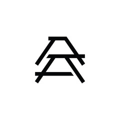 AA Monogram Logo Design Idea