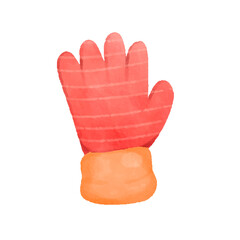  glove. Watercolor vector illustration