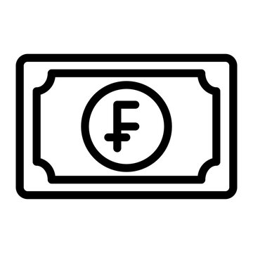 recommend clip art: franc line icon