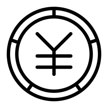 recommend clip art: yen line icon