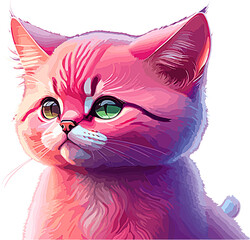 pink cat cute beauty